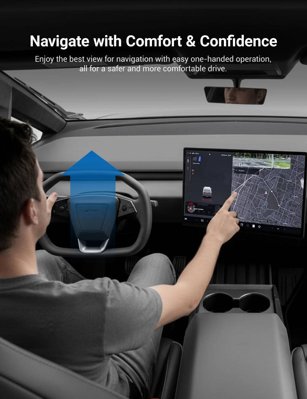Rotatable Center Console Screen Mount for Tesla Cybertruck - Teskay