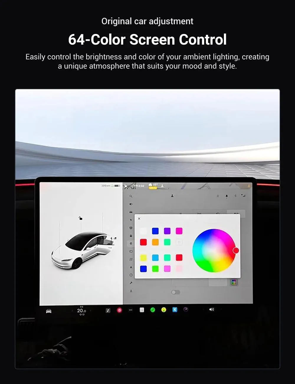Seat Back Ambient Lighting for Tesla Model 3 Highland 2024+ / New Model Y 2025+ (Set of 2)