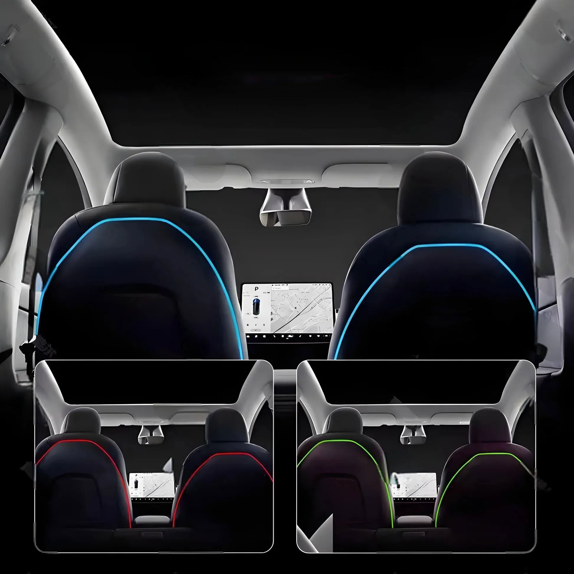 Seat Back Ambient Lighting for Tesla Model 3 Highland 2024+ / New Model Y 2025+ (Set of 2)