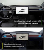 Smart BSD Blind Spot Monitor RGB Ambient Alert Lights for Tesla Model 3/Y