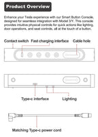 Smart Center Control Physical Buttons for Tesla Model 3/Y
