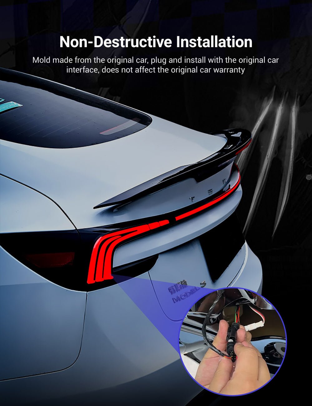 Starlink Full-Width Strip Taillight for Model 3 Highland