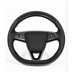 Steering Wheel Bezel Overlay Real Dry Carbon Fiber for Model 3 Highland & Model Y Juniper (3 Pieces)
