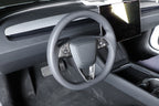 Steering Wheel Bezel Overlay Real Dry Carbon Fiber for Model 3 Highland & Model Y Juniper (3 Pieces) Model 3 Highland 2024+ Forged