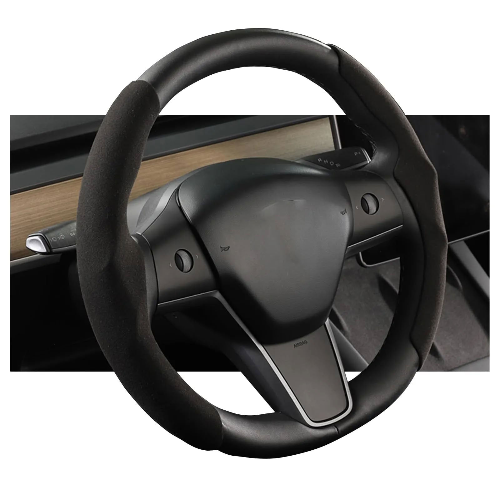 Steering Wheel Cover for Tesla Model 3/Y (2 Piece Kit)