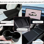 Steering Wheel Trim Cover for Tesla Model 3 Highland / Model Y Juniper（Combo pack） Black Practical 5-piece set