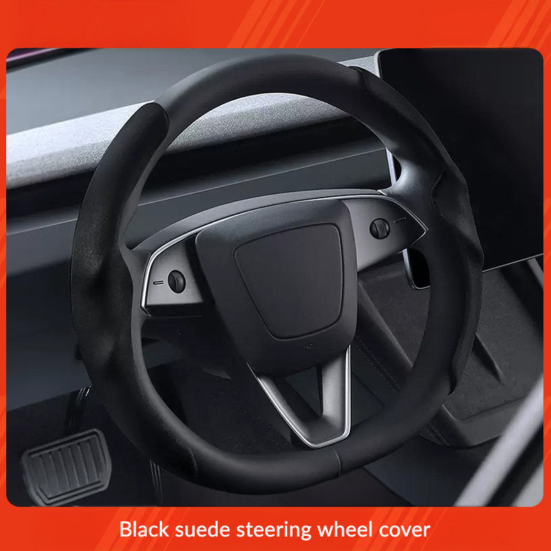 Suede Sport Steering Wheel Cover for Tesla Model 3 Highland / Y Juniper - Teskay