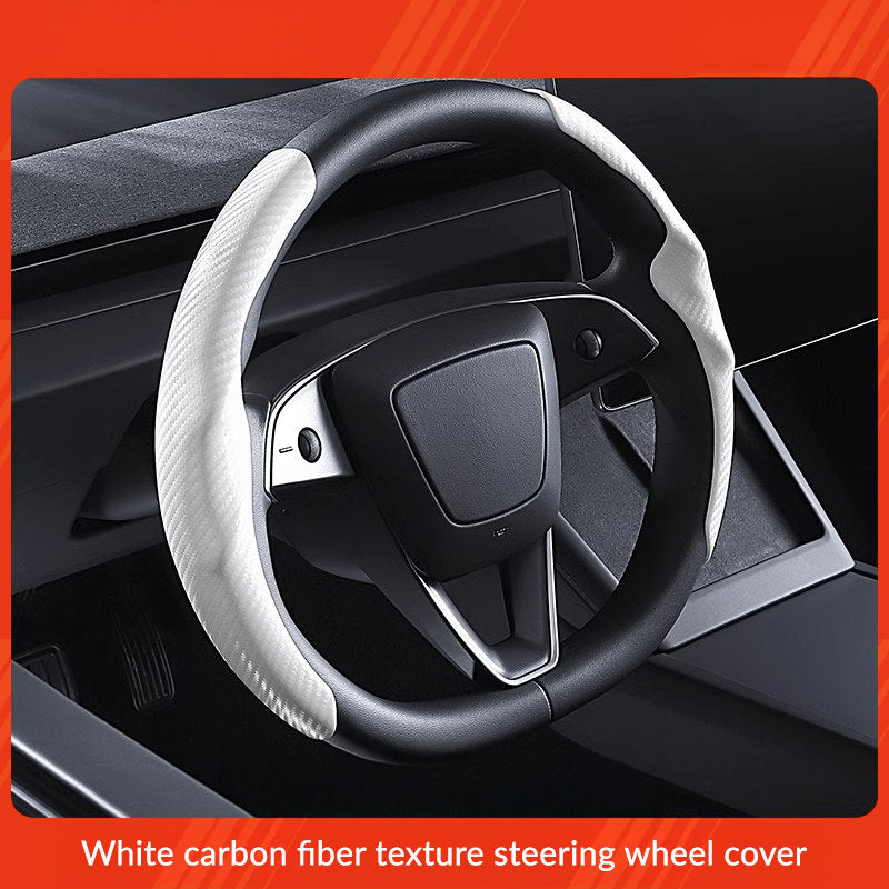 Suede Sport Steering Wheel Cover for Tesla Model 3 Highland / Y Juniper - Teskay