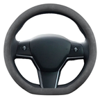 Suede Steering Wheel Cover for Tesla Model 3/Y