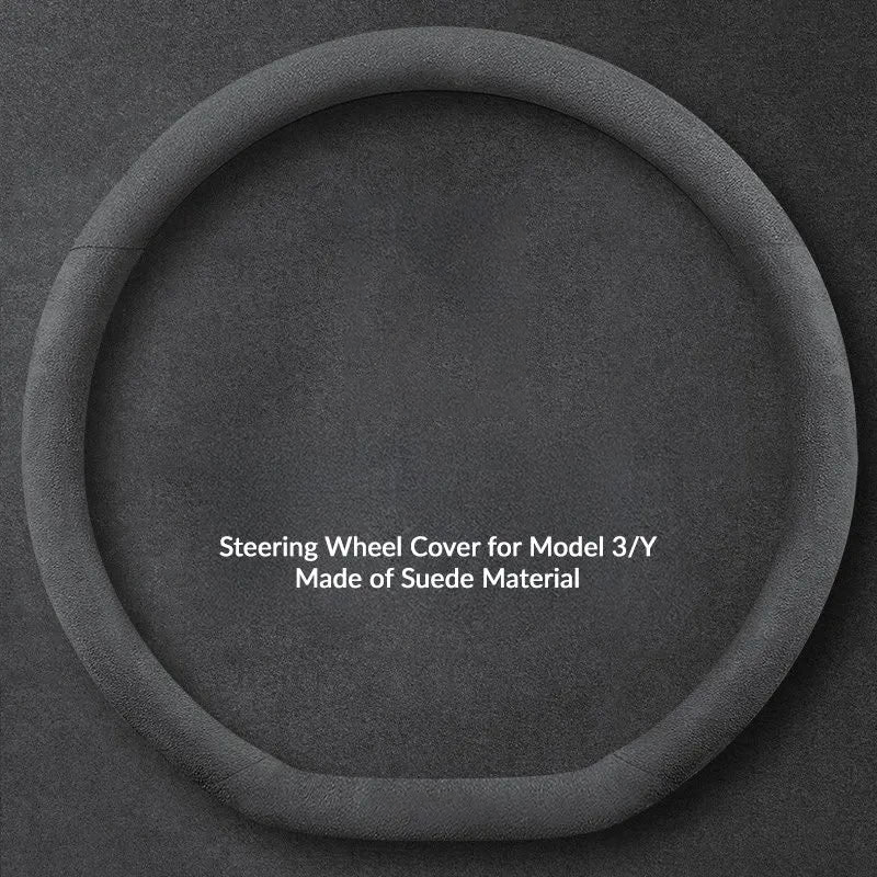 Suede Steering Wheel Cover for Tesla Model 3/Y Suede