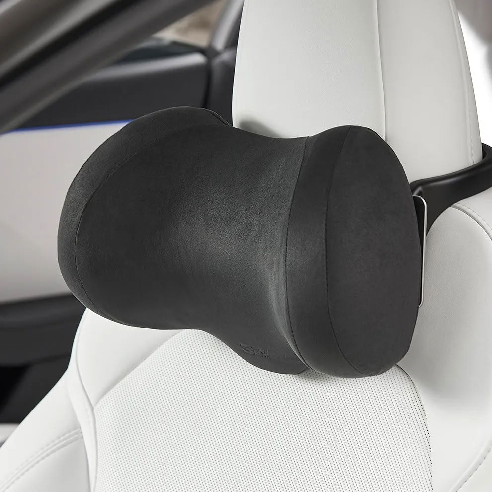 Suede Memory Foam Neck Pillow for Tesla Model 3/Y - Height Adjustable