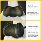 Suede Memory Foam Neck Pillow for Tesla Model 3/Y - Height Adjustable