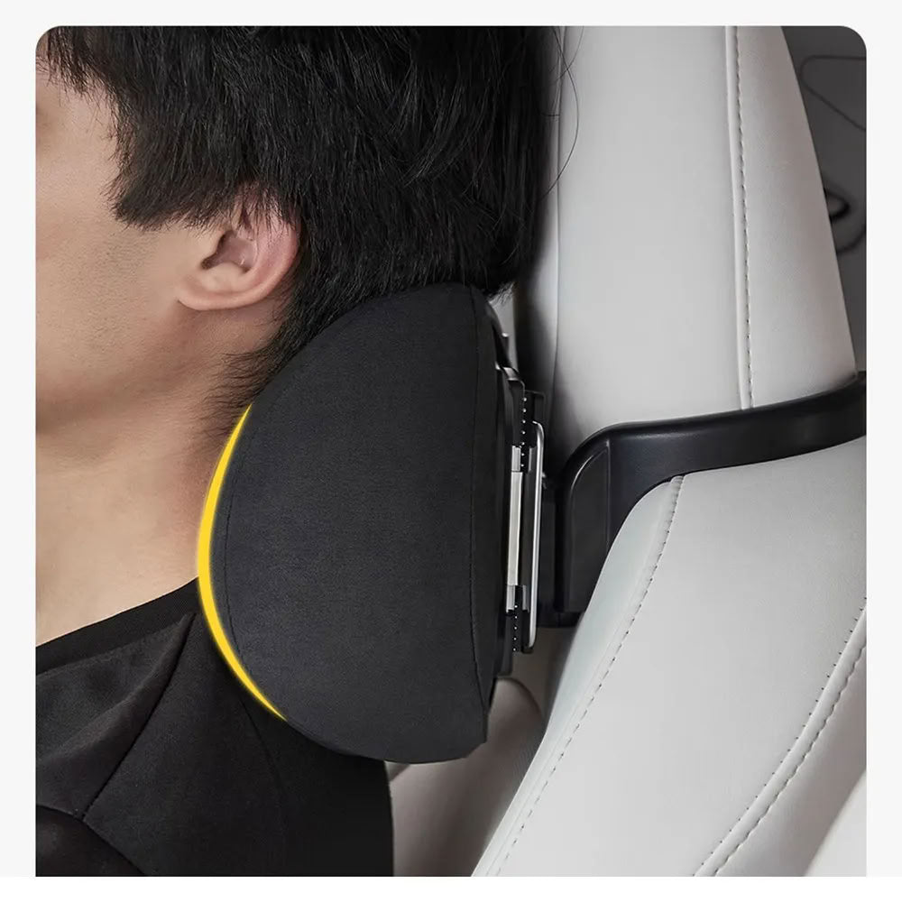 Suede Memory Foam Neck Pillow for Tesla Model 3/Y - Height Adjustable
