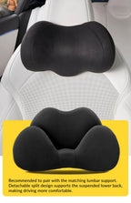 Suede Memory Foam Neck Pillow for Tesla Model 3/Y - Height Adjustable