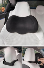 Suede Memory Foam Neck Pillow for Tesla Model 3/Y - Height Adjustable