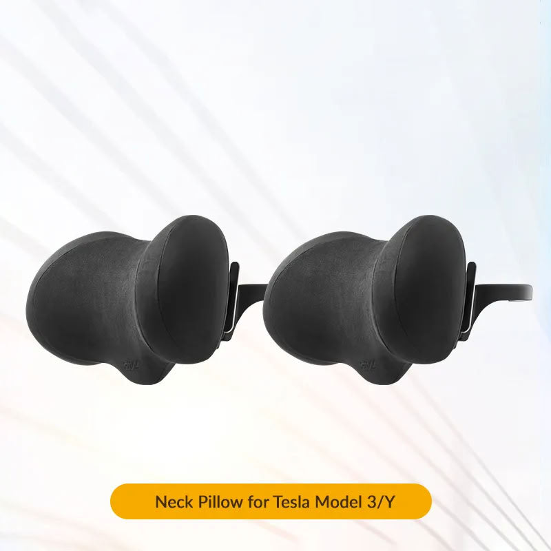 Suede Memory Foam Neck Pillow for Tesla Model 3/Y - Height Adjustable