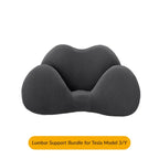Suede Memory Foam Neck Pillow for Tesla Model 3/Y - Height Adjustable