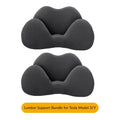 Suede Memory Foam Neck Pillow for Tesla Model 3/Y - Height Adjustable 2 Pcs Lumbar Support