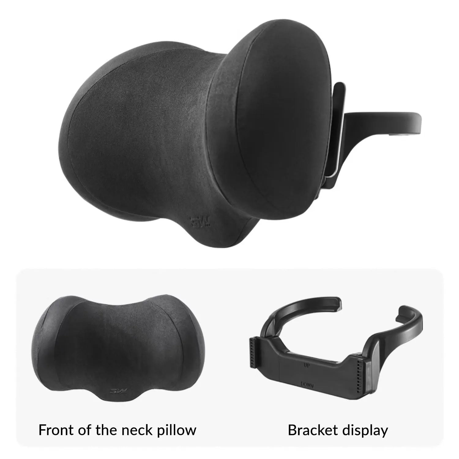 Suede Memory Foam Neck Pillow for Tesla Model 3/Y - Height Adjustable