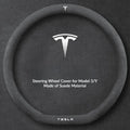Suede Steering Wheel Cover for Tesla Model 3/Y Suede