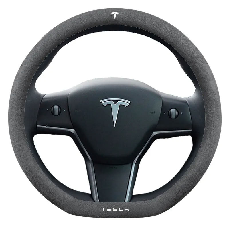 Suede Steering Wheel Cover for Tesla Model 3/Y