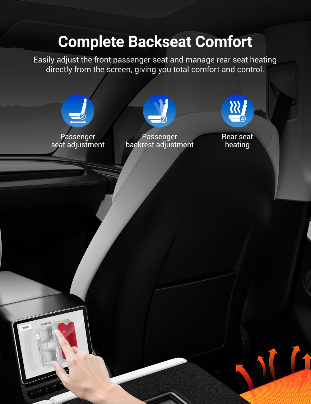 8 Inch 4G Android Rear Entertainment Screen Display for Tesla Model Y / 3 - Teskay