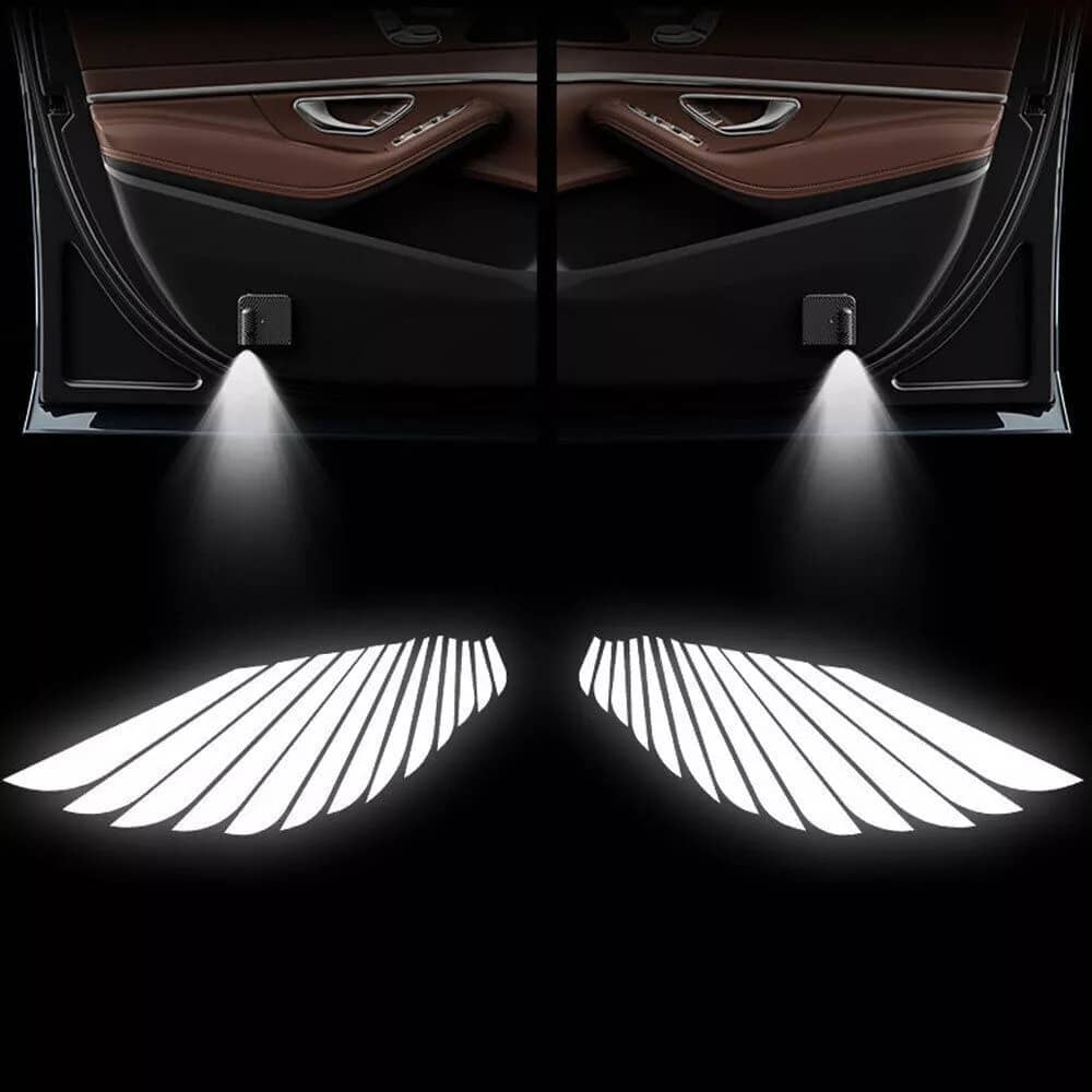 Angel Wings Door Welcome Lights for Model 3/Y/S/X