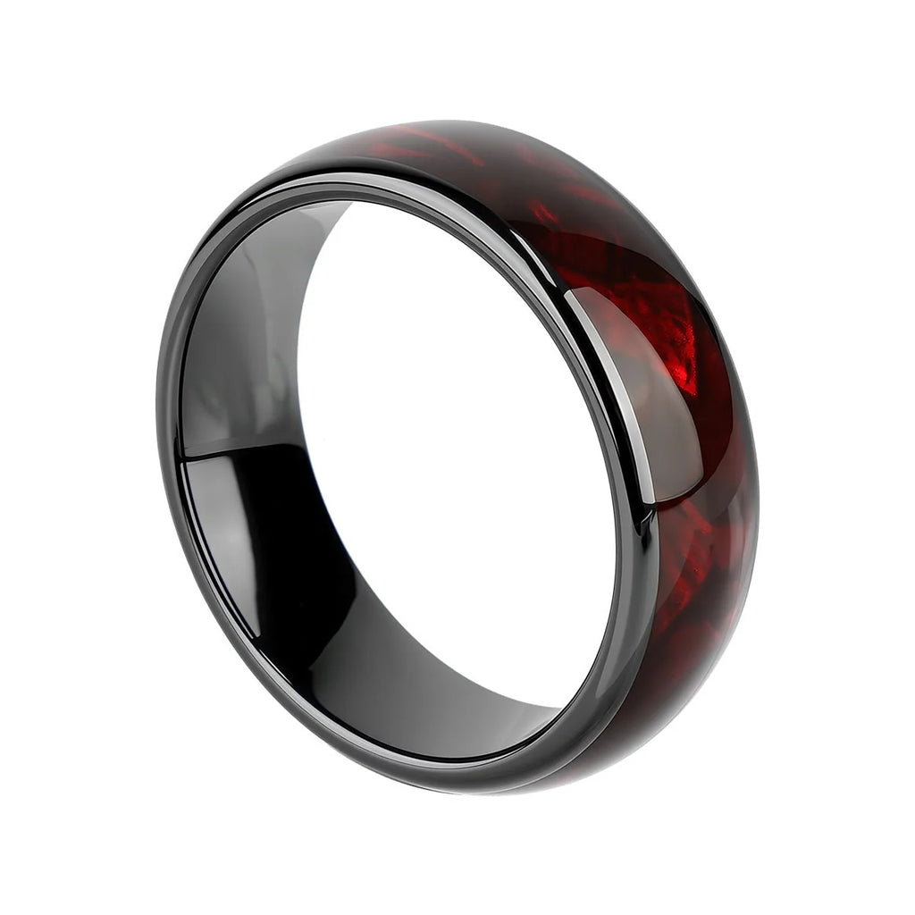 Custom Smart Ring Key for Tesla Model 3 / Y / S / X / Cybertruck Red and Black