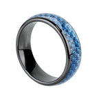 Custom Smart Ring Key for Tesla Model 3 / Y / S / X / Cybertruck Blue Weave