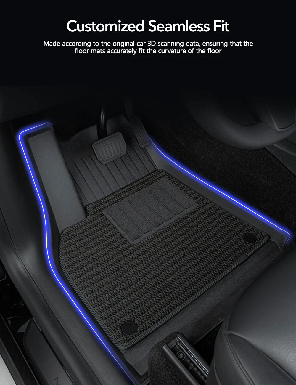 TPE+Menes Double Layer Floor Mats for Tesla Model 3/Y - Teskay