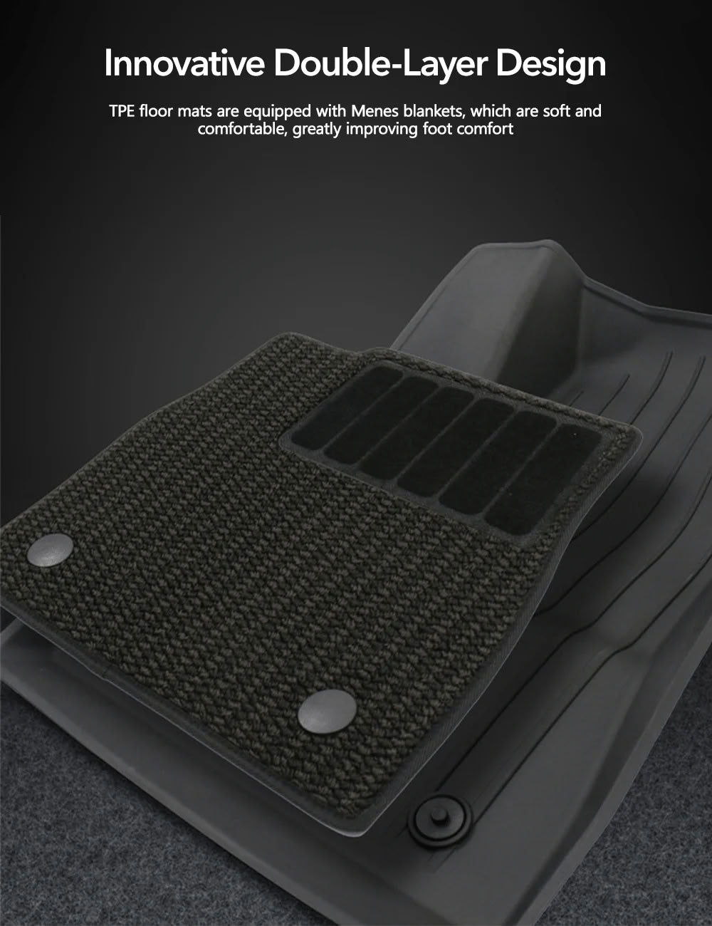 TPE+Menes Double Layer Floor Mats for Tesla Model 3/Y - Teskay