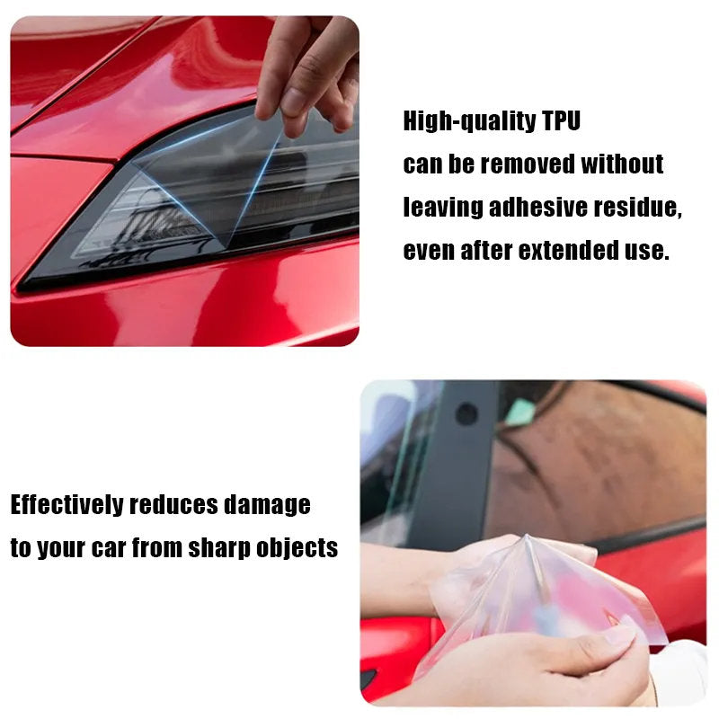 TPU HD Front and Rear Light Protective Film for Tesla Model 3 Highland 2024+