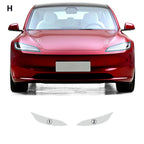 TPU HD Front and Rear Light Protective Film for Tesla Model 3 Highland 2024+