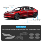TPU HD Front and Rear Light Protective Film for Tesla Model 3 Highland 2024+