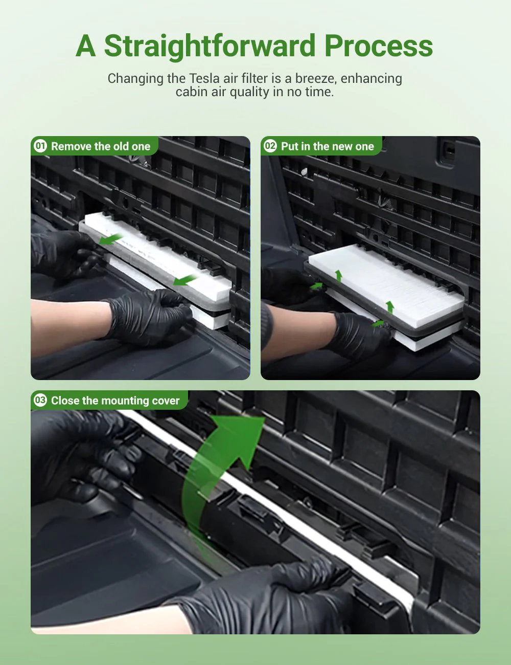 Tesla Cybertruck Cabin Air Filter – Activated Carbon Air Conditioning Replacement (1PC)-6