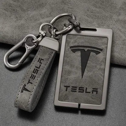 Tesla Key Card Holder Model Y/S/3/X - Zinc Alloy Full Protection with Keychain