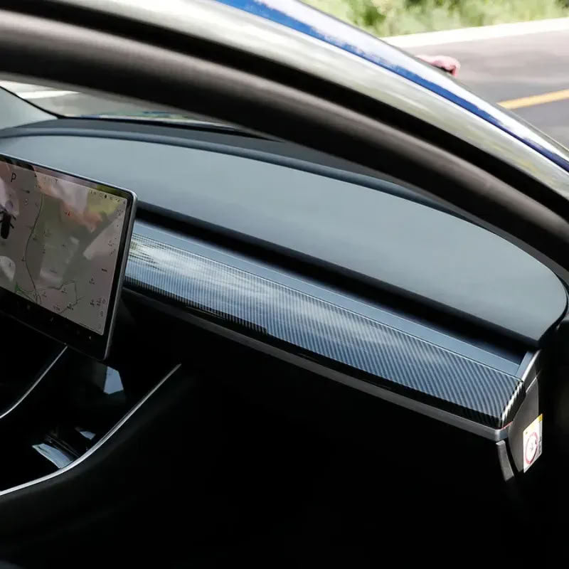 Tesla Model 3/Y Dashboard Cover - Real Molded Carbon Fiber