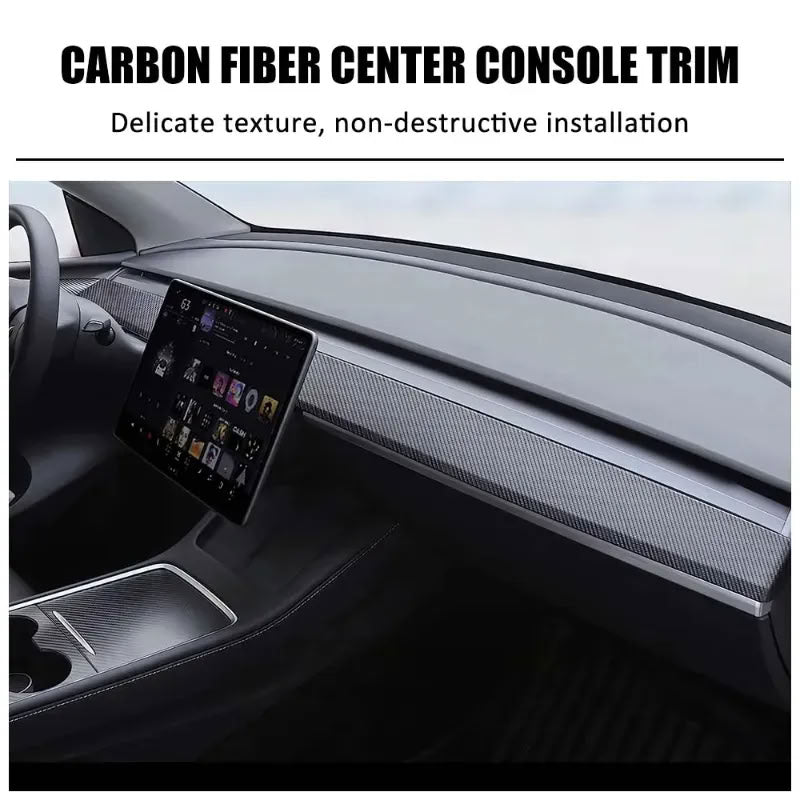 Tesla Model 3/Y Dashboard Cover - Real Molded Carbon Fiber