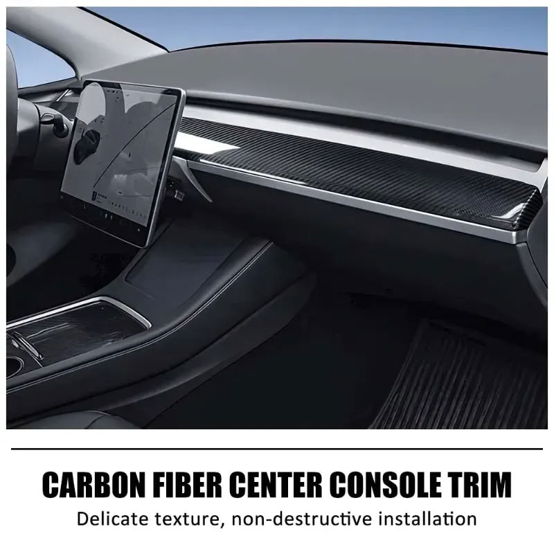 Tesla Model 3/Y Dashboard Cover - Real Molded Carbon Fiber