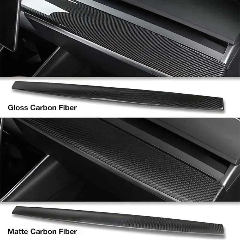 Tesla Model 3/Y Dashboard Cover - Real Molded Carbon Fiber