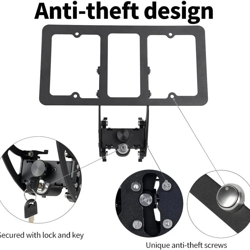 Tesla Model 3/Y Front License Plate Holder Frame With Lock (2021-2023)