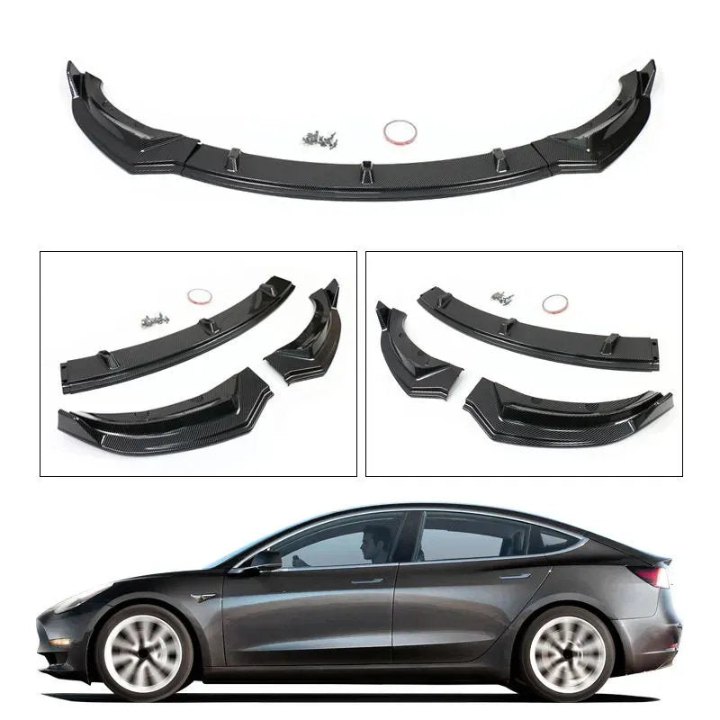 Tesla Model 3/Y Front Lip ABS Painted Spoiler (2019-2024)