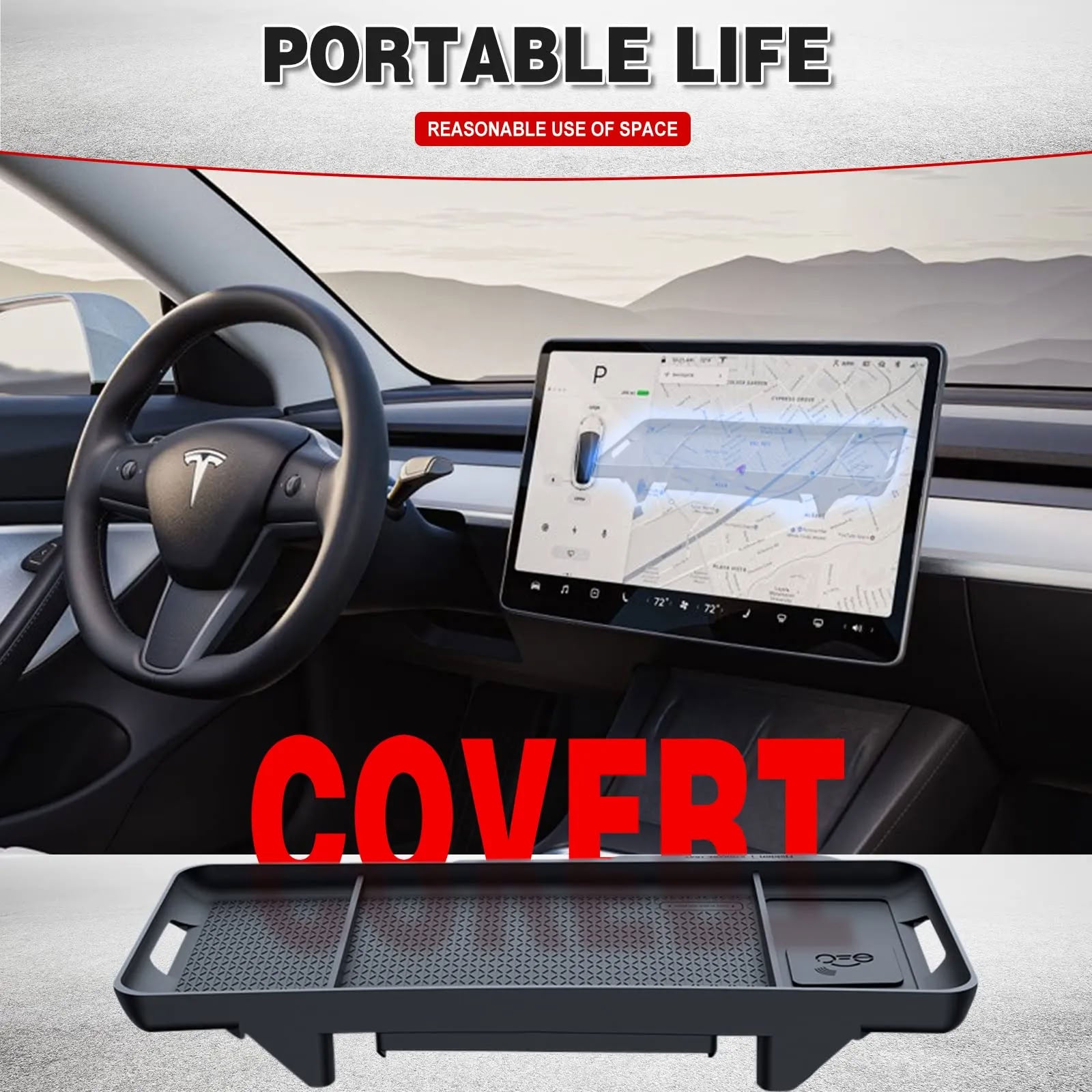 Tesla Model 3/Y Hidden Dashboard Storage Tray