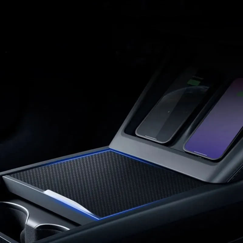 Tesla Model 3 Highland / Model Y Juniper Carbon Fiber Center Console Cover-1