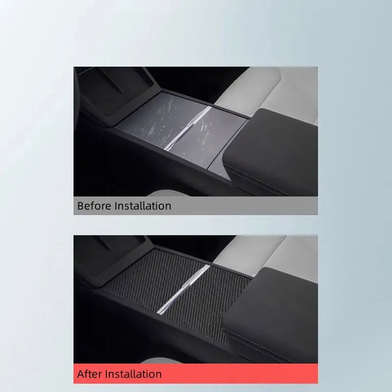 Tesla Model 3 Highland / Model Y Juniper Carbon Fiber Center Console Cover-3