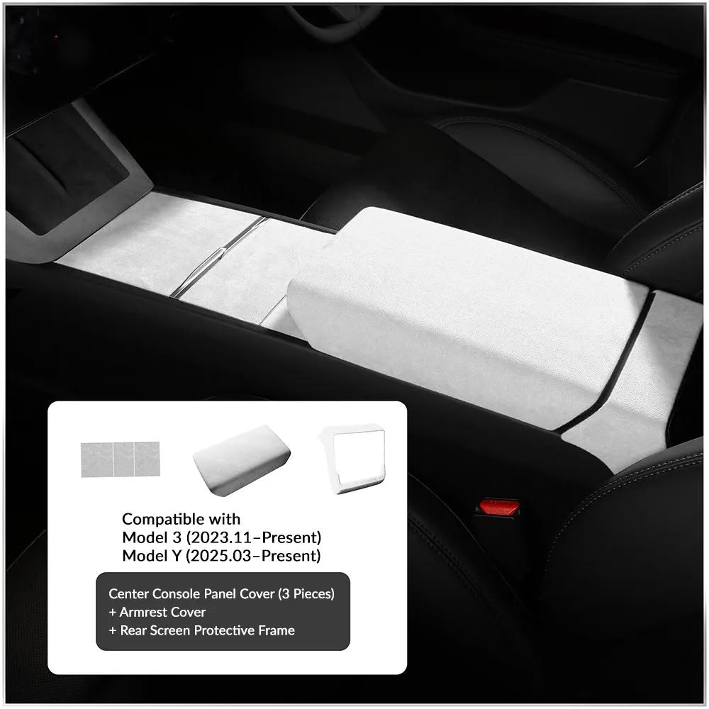 Tesla Model 3 Highland / Y Juniper Suede Armrest Cover & Interior Trim Kit (5-Piece)-7