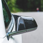Tesla Model 3 Mirror Cover in the Shape of a Bullhorn