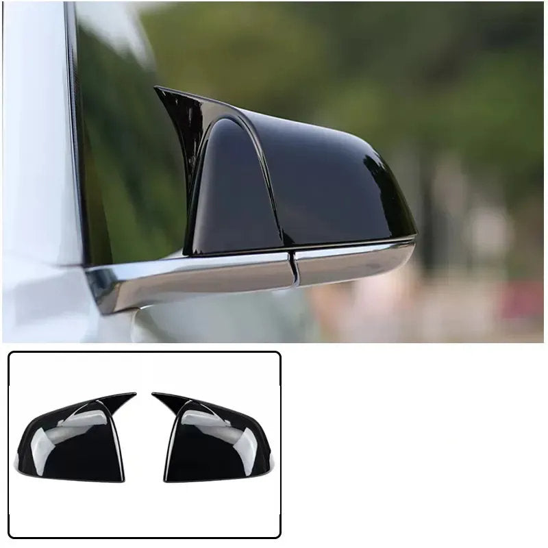 Tesla Model 3 Mirror Cover in the Shape of a Bullhorn
