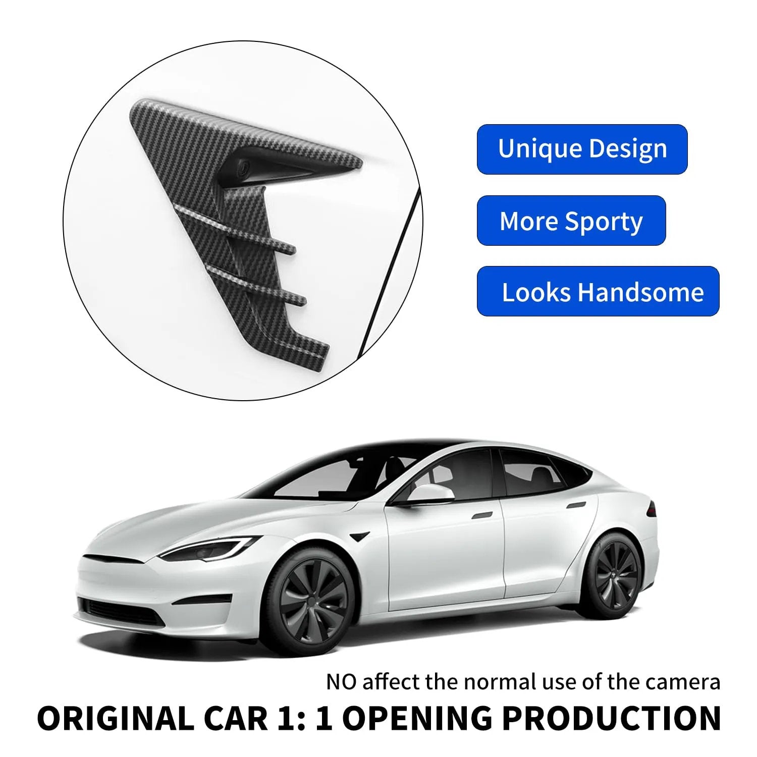 Tesla Model 3（2017-2023）/ Y（2020-2023）Side Camera Protection Cover