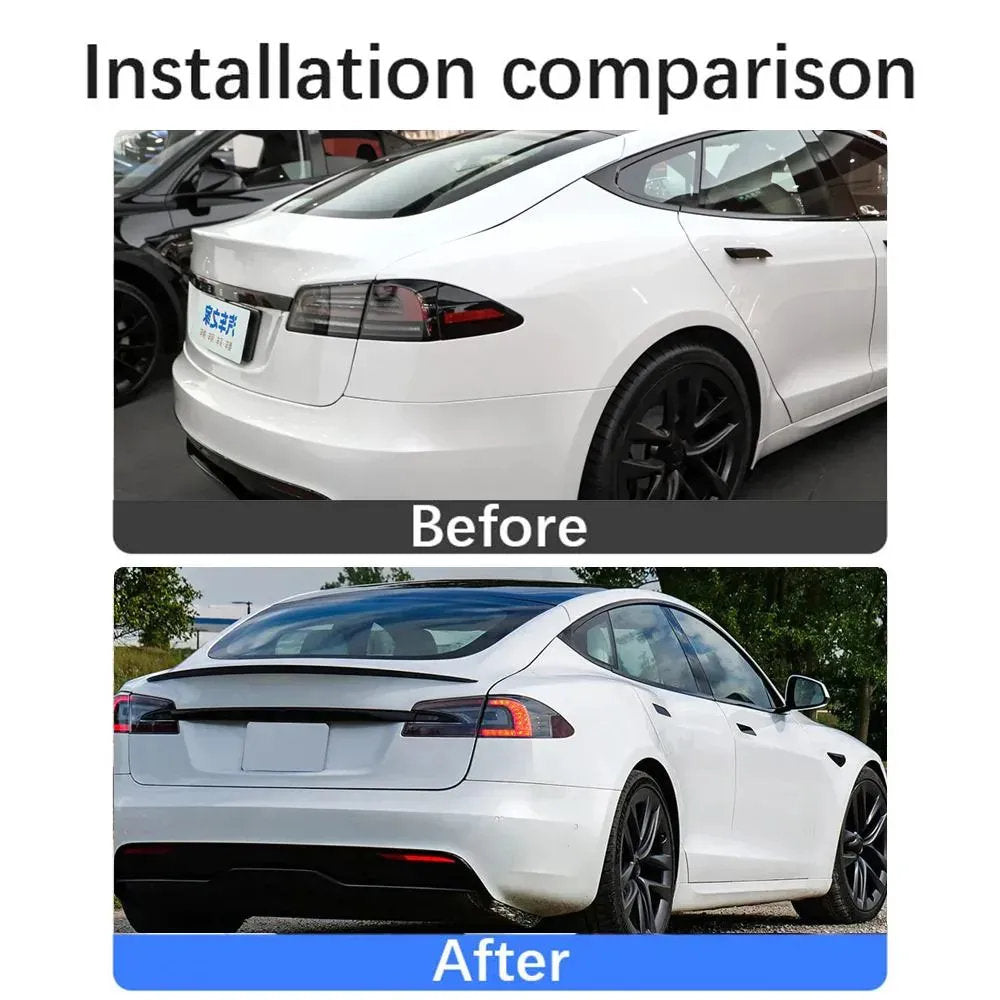 Tesla Model S Real Carbon Fiber Trunk Spoiler